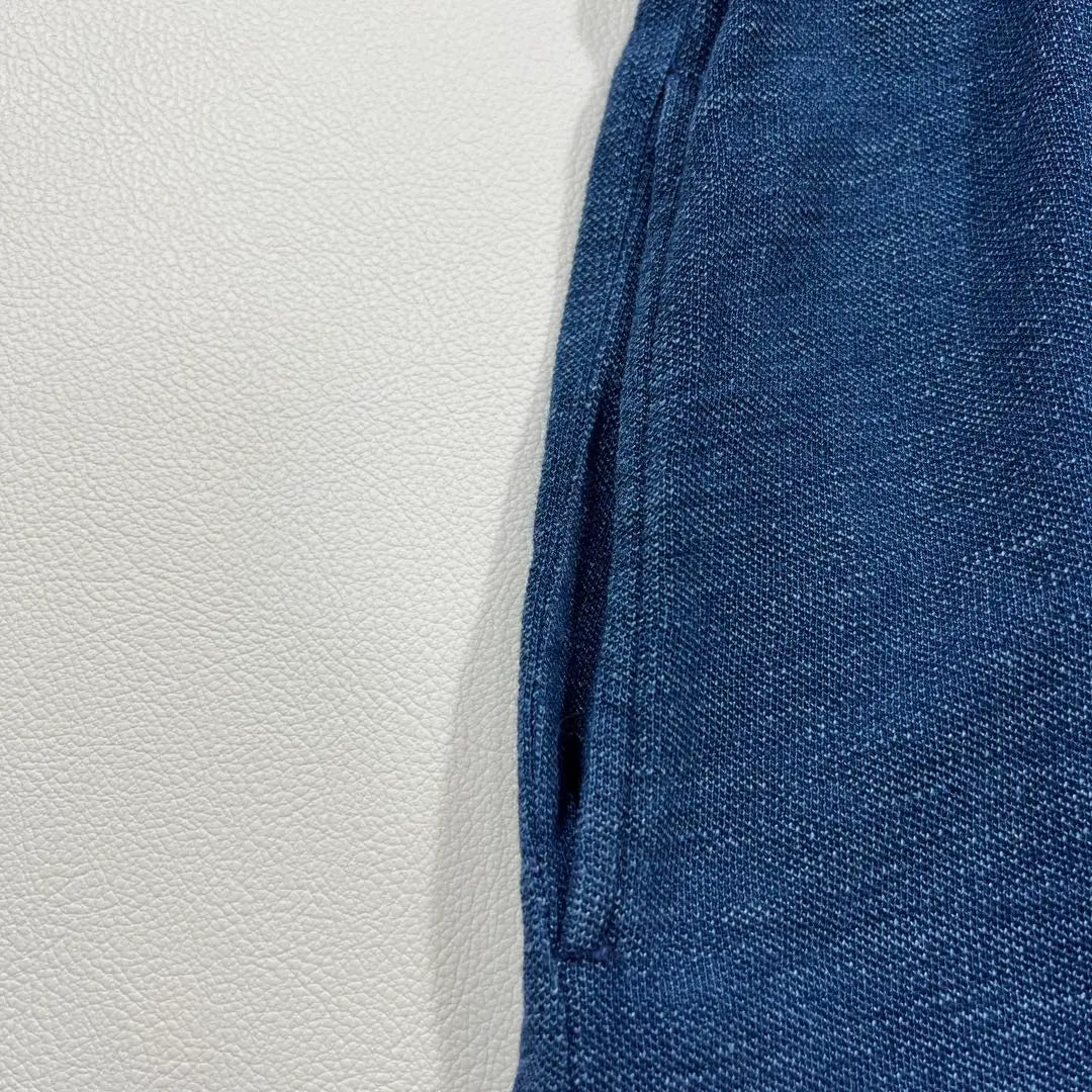 45R Kanoko Long Dress Polo Shirt Indigo Dyed