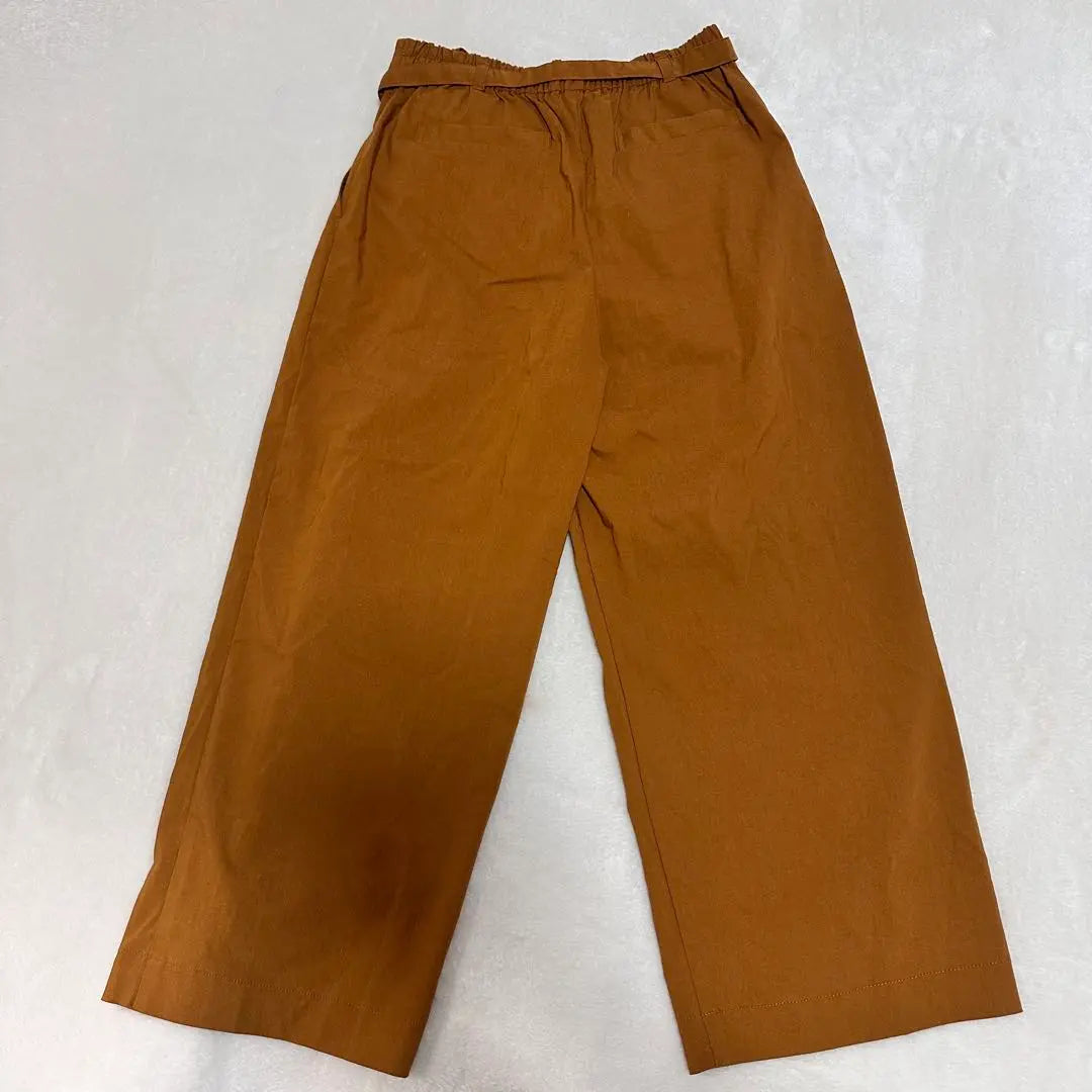 Shop TK Wide pants with ribbon belt [XS] Camel Gaucho Thin