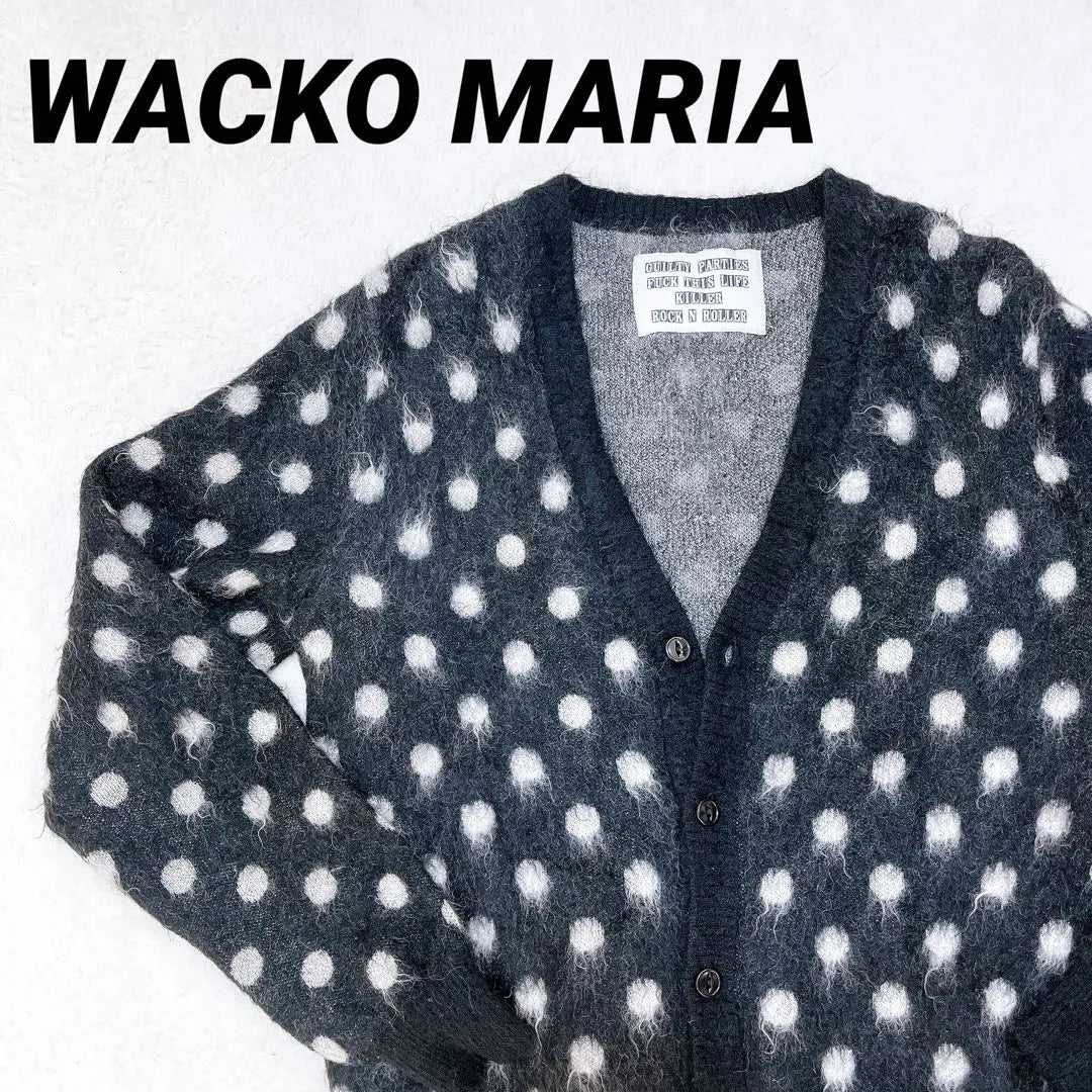 WACKOMARIA Dot Mohair Cardigan