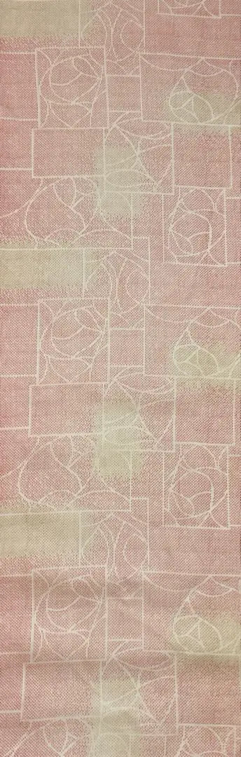 [3170]⭐️High-quality Tsumugi, single-layered, colored paper, flower pattern, pure silk, masterpiece, unused, worn-out fabric