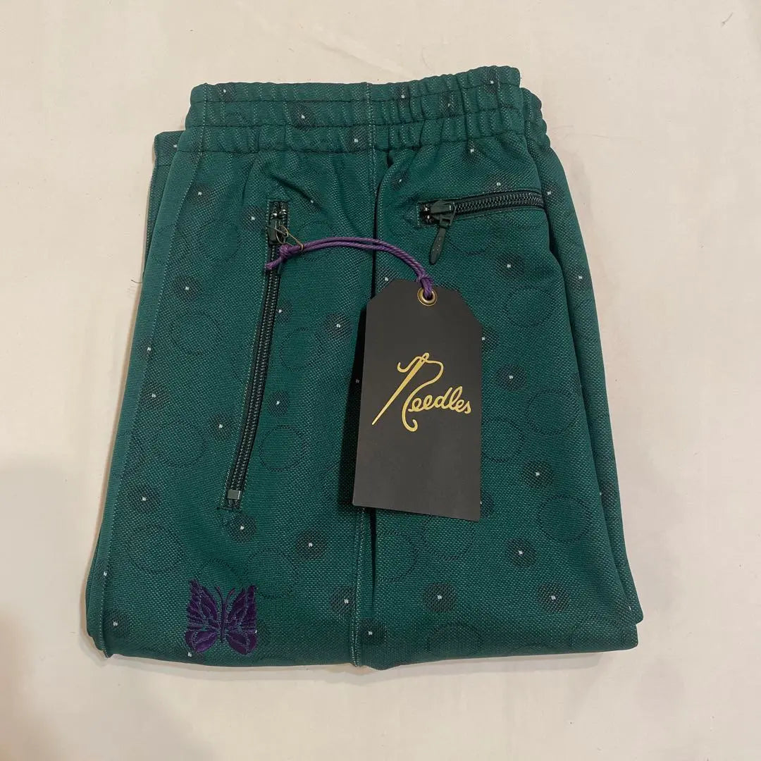 [New] Needles Track Pants Straight All-over Green Size L