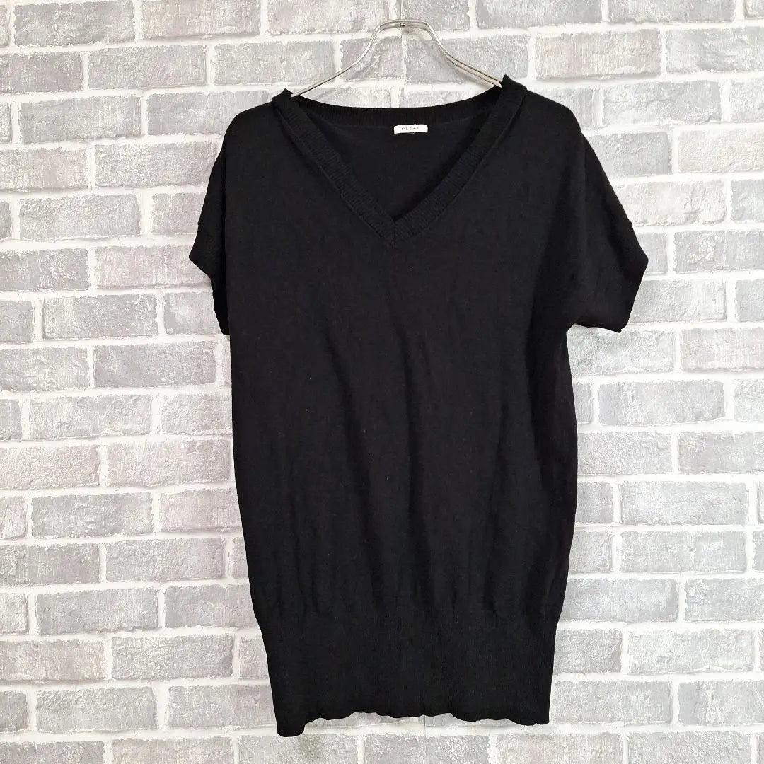 PLST Knit Tunic Black V-neck Vintage Size 2