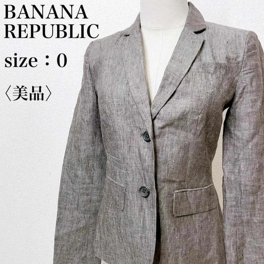 [Good condition] Banana Republic Casual Beautiful Linen Tailored Jacket