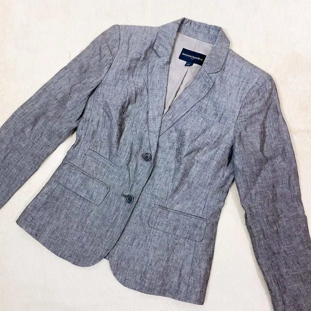 [Good condition] Banana Republic Casual Beautiful Linen Tailored Jacket