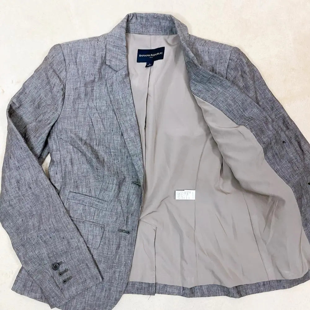 [Good condition] Banana Republic Casual Beautiful Linen Tailored Jacket