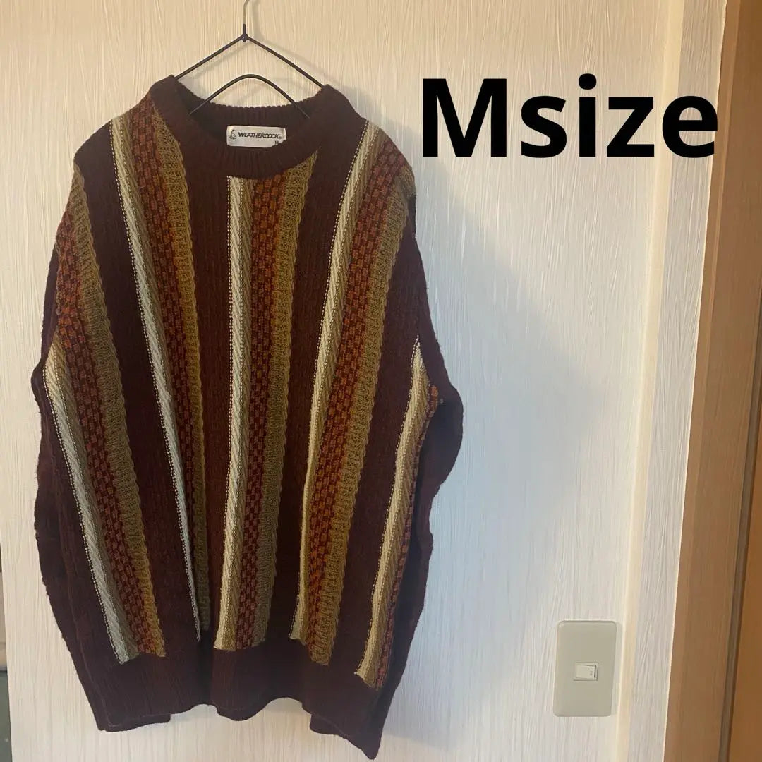 ★Stripe knit sweater★Retro vintage design☆