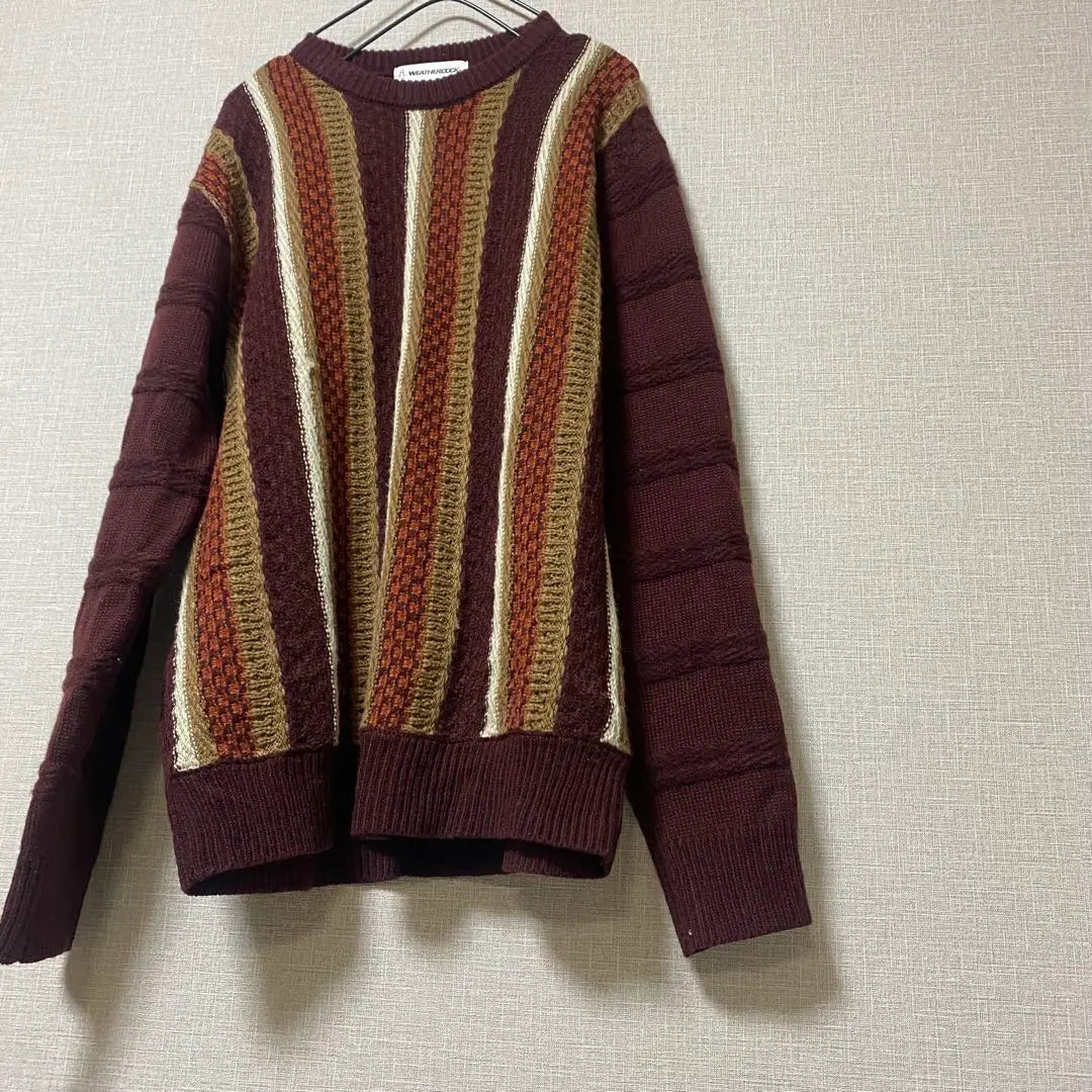 ★Stripe knit sweater★Retro vintage design☆