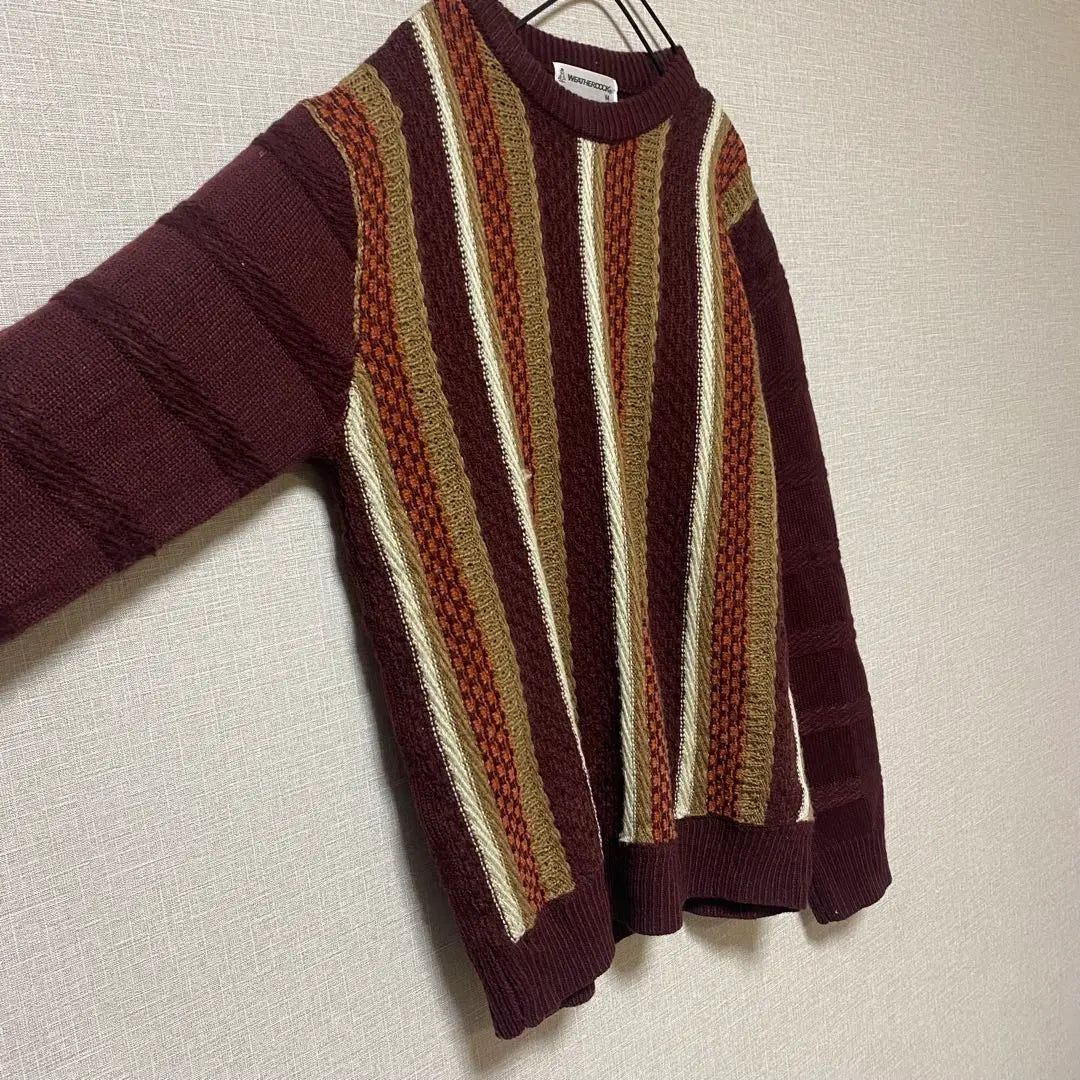 ★Stripe knit sweater★Retro vintage design☆