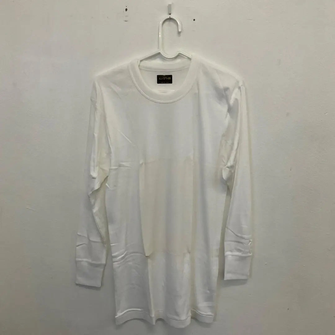 New long sleeve T-shirt, white, L, Egyptian cotton, 100% cotton, C1310