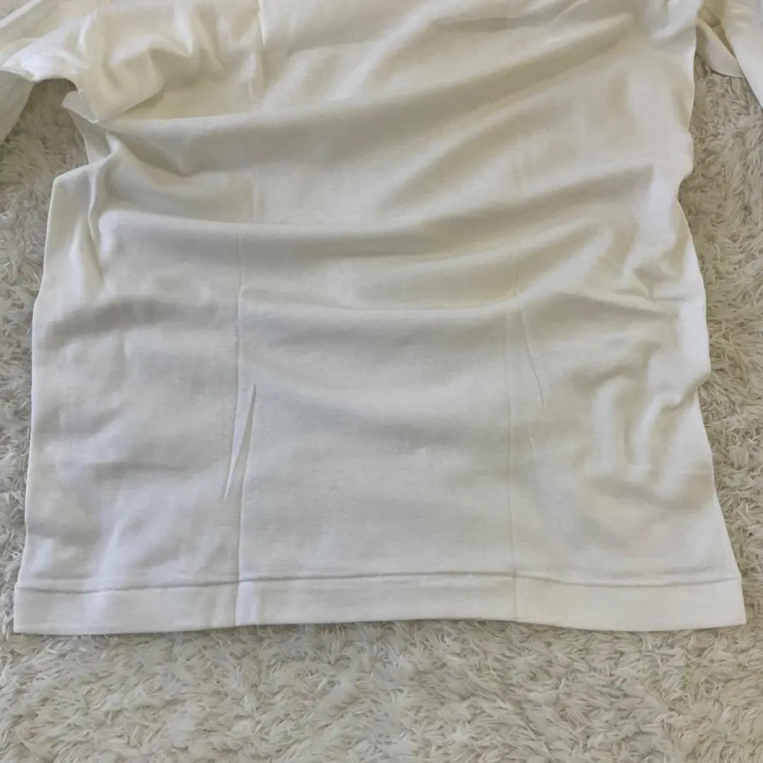 New long sleeve T-shirt, white, L, Egyptian cotton, 100% cotton, C1310