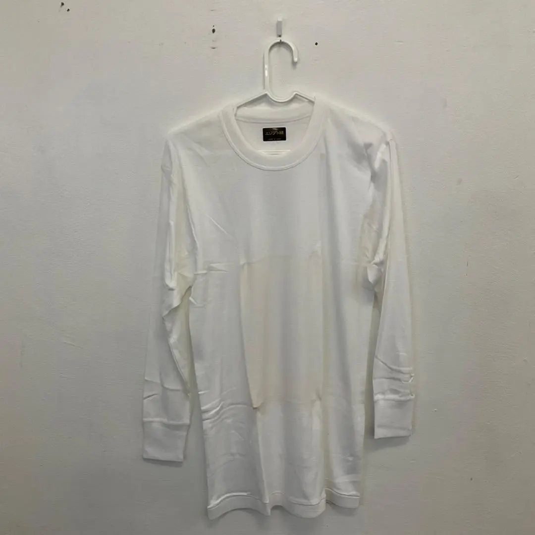 New long sleeve T-shirt, white, L, Egyptian cotton, 100% cotton, C1310