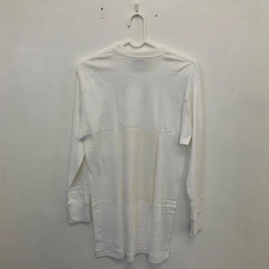 New long sleeve T-shirt, white, L, Egyptian cotton, 100% cotton, C1310