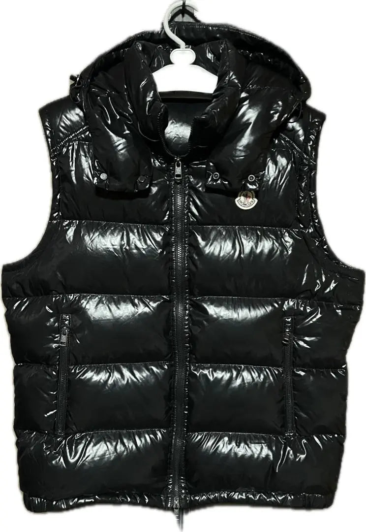 Chaleco de plumas con capucha Moncler LACET GILET especial negro