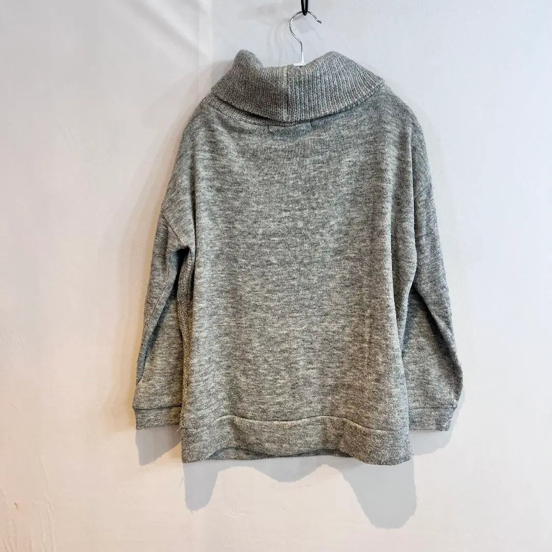 M83 Pink Adobe Grey Turtleneck Knit Sweater Long Sleeve Warm