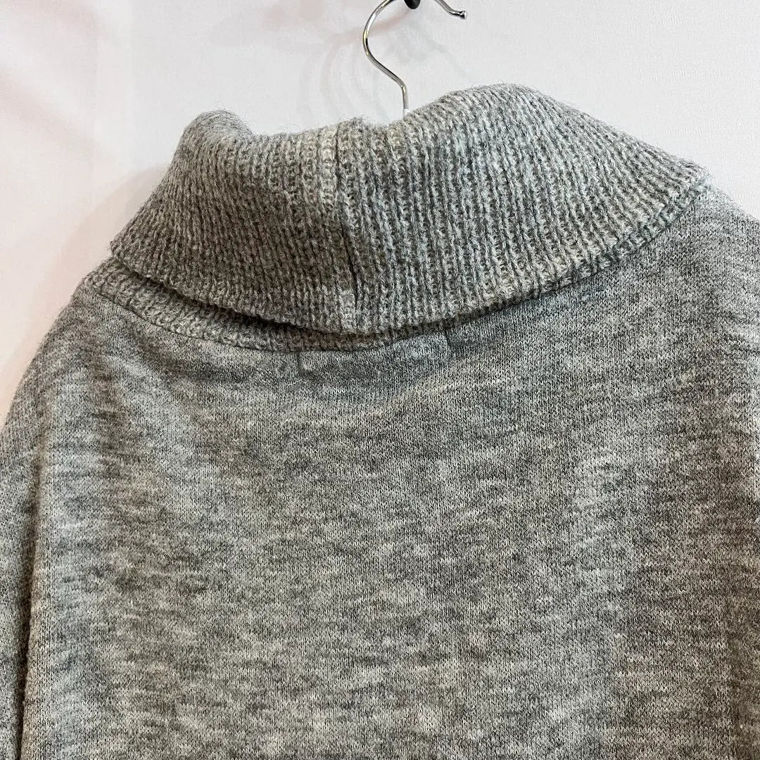 M83 Pink Adobe Grey Turtleneck Knit Sweater Long Sleeve Warm