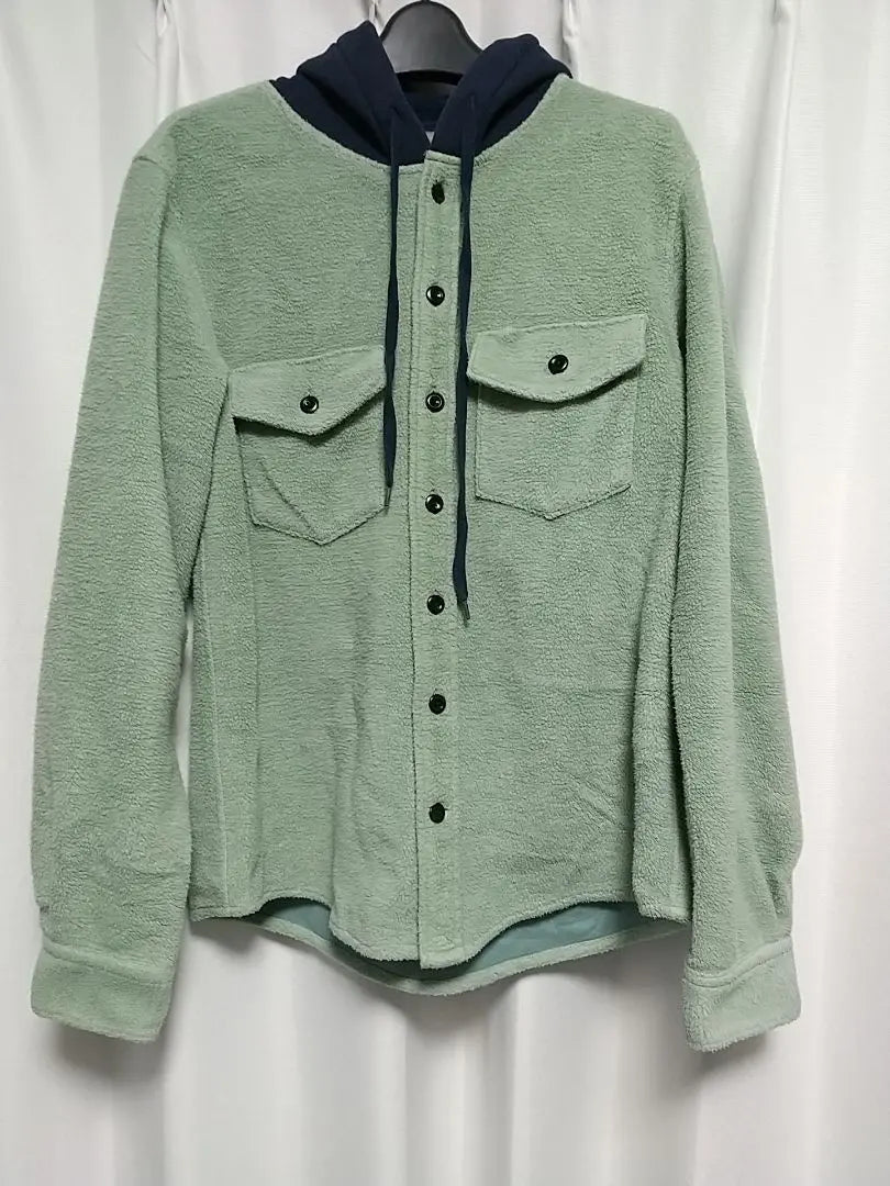 Hub&Spoke Boa Fleece Hoodie Size L Green Hub & Spoke