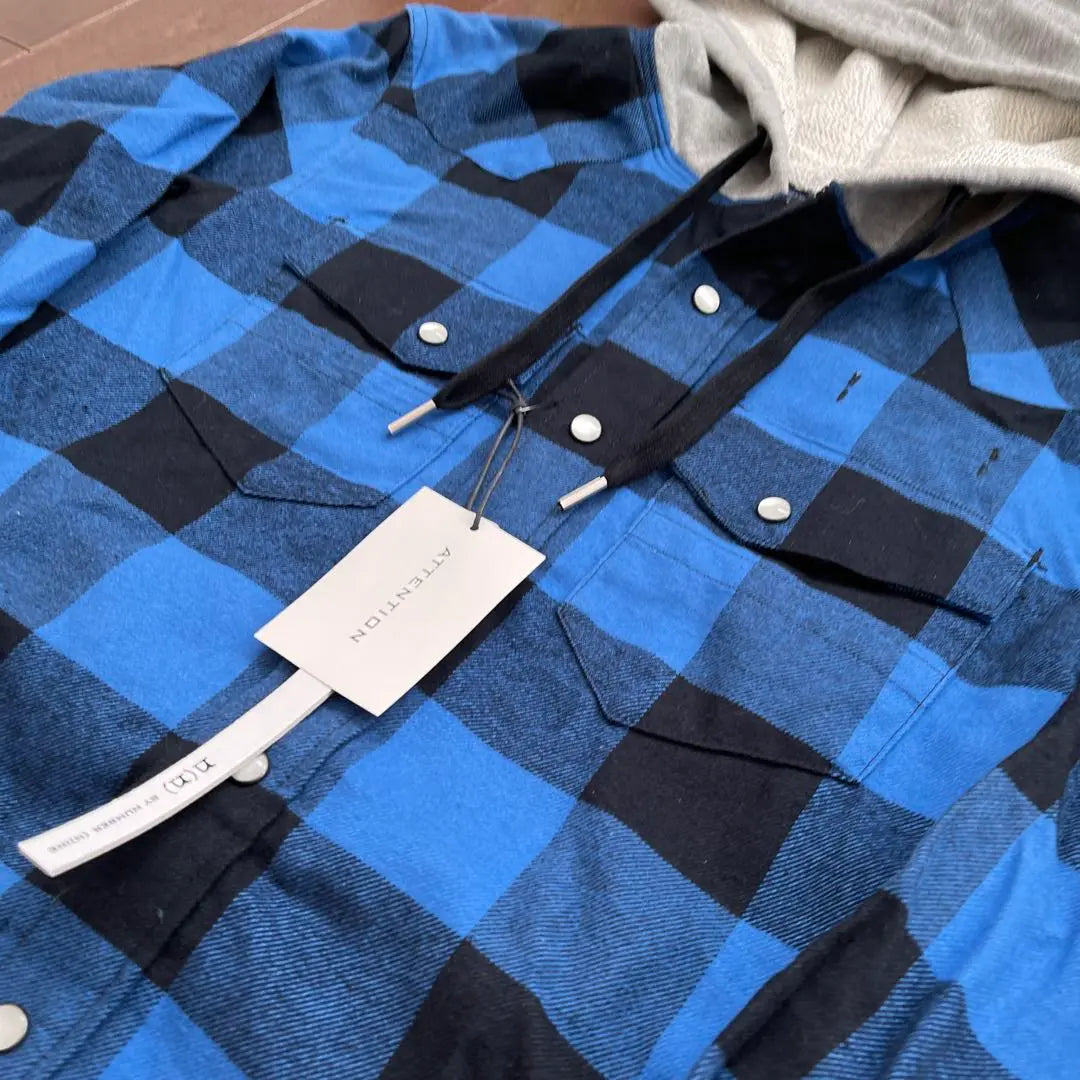 New Number Nine Block Check Shirt Black Blue Western