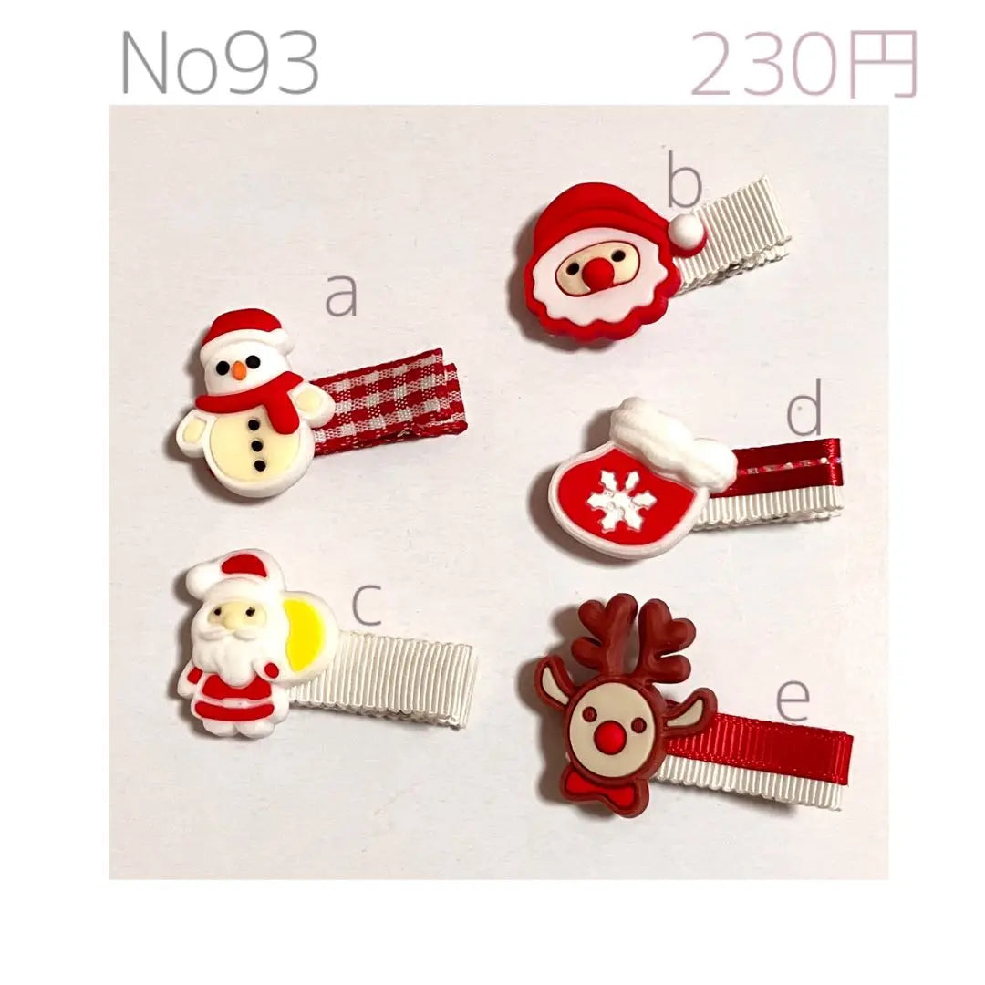 [No.93 Christmas] Baby Hair Clip ♡ Hairpin Semi-made