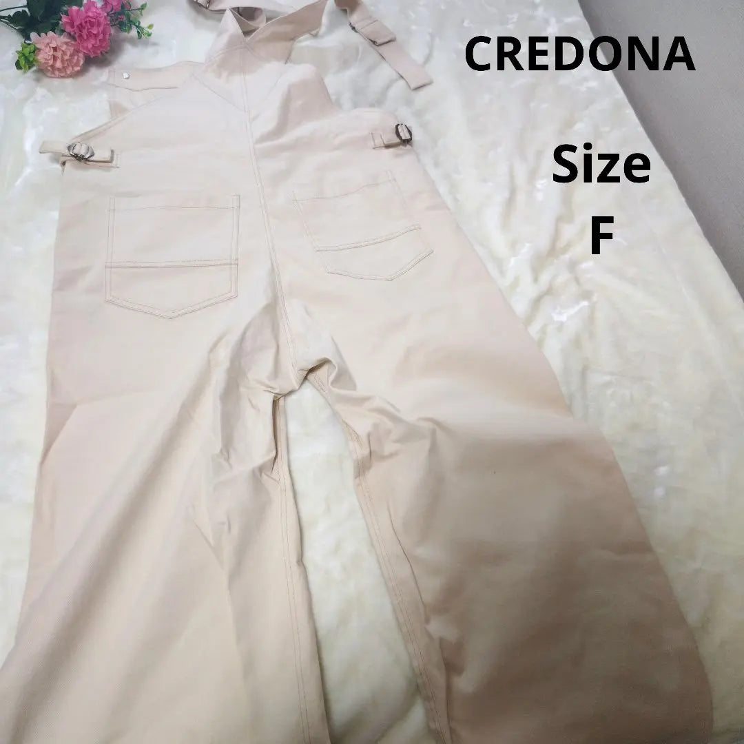 [Stylish☆CREDONA] Beige overalls cute size F