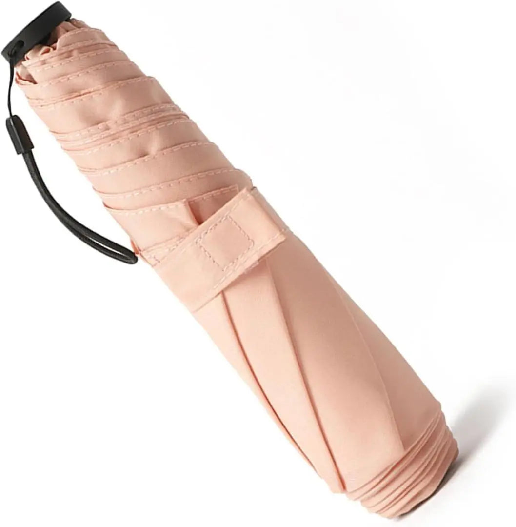 ☘️ Folding umbrella, ultra-lightweight, U-V cut rate, completely shading, for both sunny and rainy days, plain pink