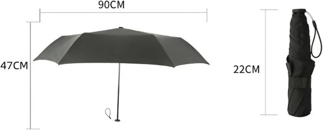 ☘️ Folding umbrella, ultra-lightweight, U-V cut rate, completely shading, for both sunny and rainy days, plain pink