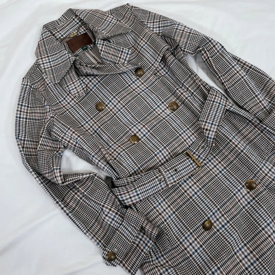 ★Good condition★【LAUREN RALPH LAUREN】Trench Check 0