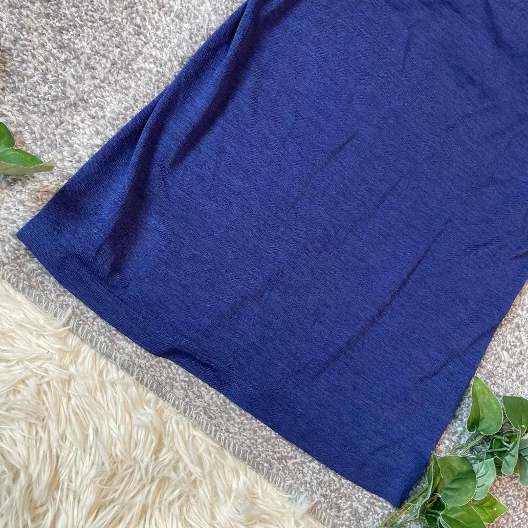 UNIQLO Short sleeves Thin blue round neck Tops Unisex Innerwear Second-hand clothing