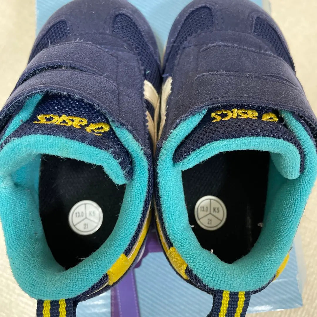 asics baby shoes 13.0 cm navy