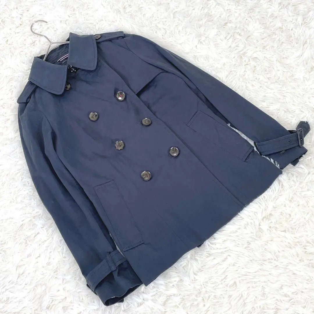 Tommy Hilfiger Peacoat Outerwear S Navy Silver Button 100% Cotton | トミーヒルフィガー ピーコート アウター S ネイビー 銀ボタン 綿100%