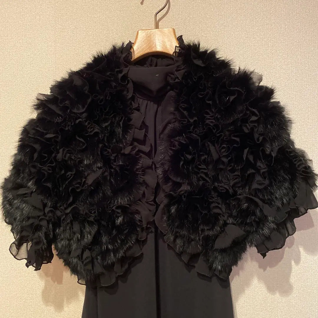 Trinity Black Bolero S with ruffles