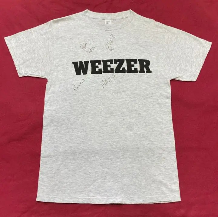 ★WEEZER T-shirt, size M, 90's, signed