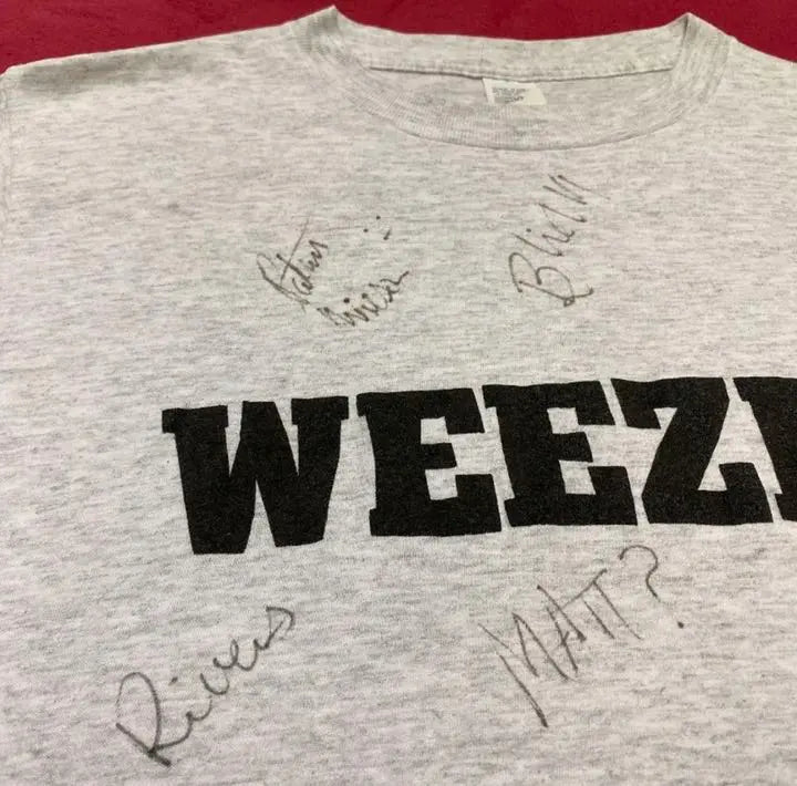 ★WEEZER T-shirt, size M, 90's, signed