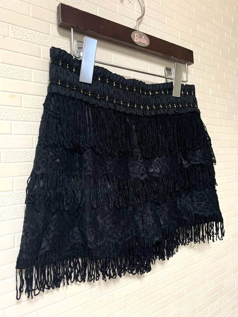 GRAZIE [Beautiful Silhouette] Fringe Shorts Lace Pants