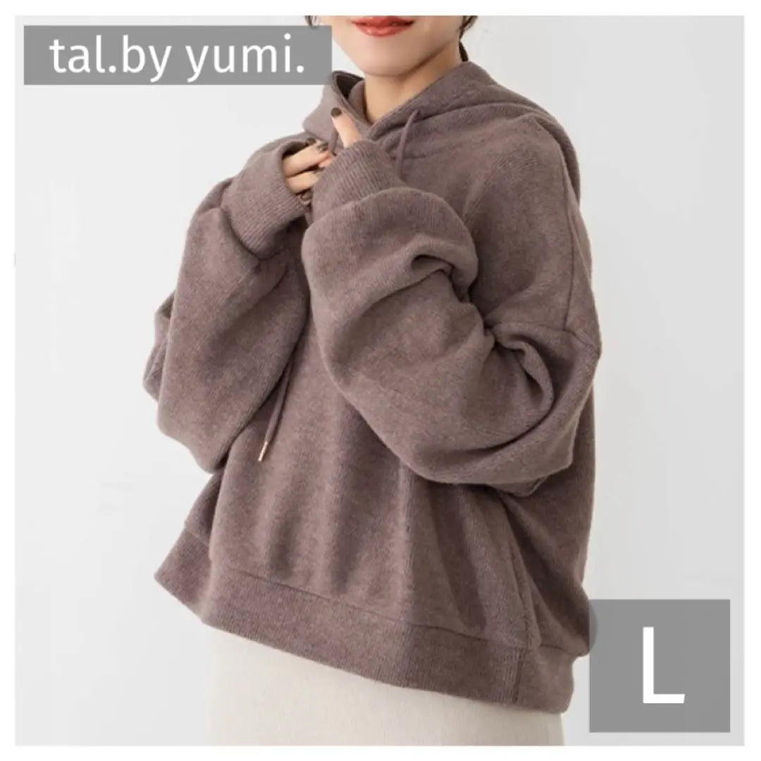 New ◇tal.by yumi. Parka knitted saw brown mocha L limited