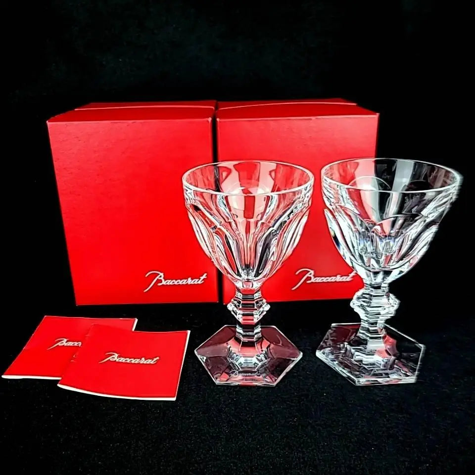 ♪ Buen producto ♪ Copa de vino Baccarat Arcour 2 cajas de cliente | ♪良品♪バカラ アルクール ワイングラス 2客 箱つき