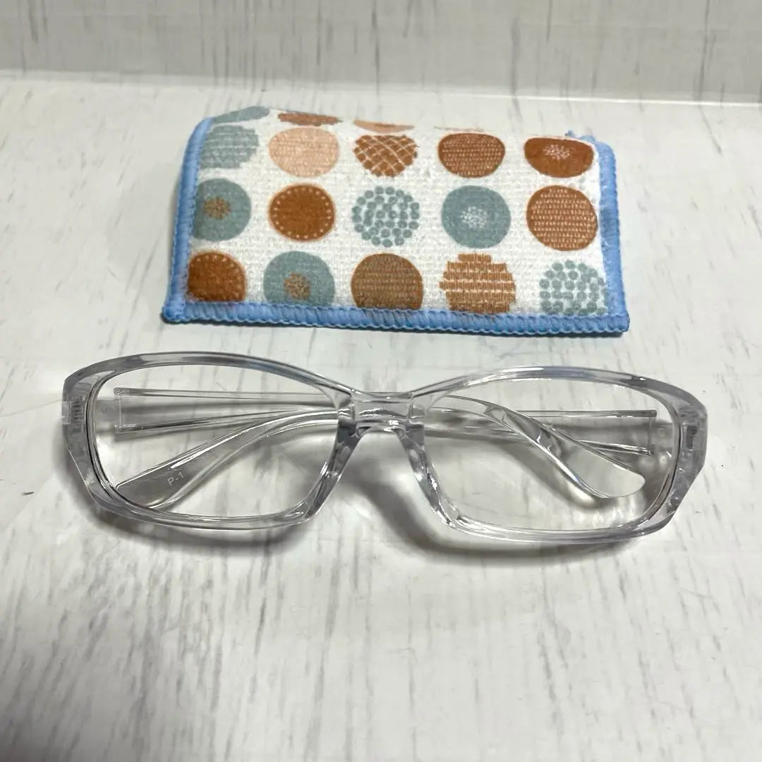 ✨ Brand new and unused✨ Hay fever glasses Square type Simple and stylish Transparent skeleton | ✨新品未使用✨ 花粉症メガネ スクエアタイプ シンプルおしゃれ 透明スケルトン