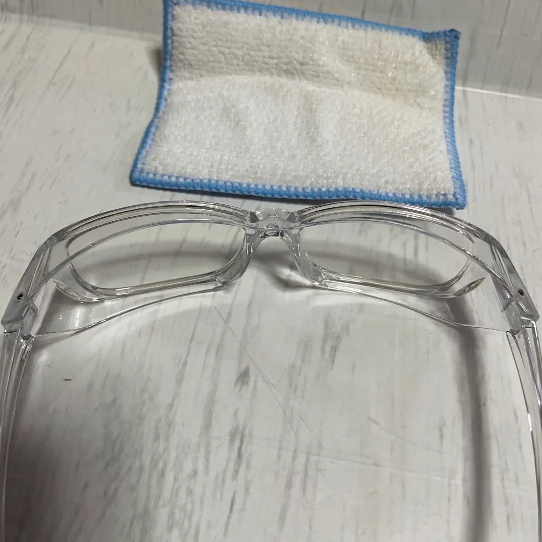 ✨ Brand new and unused✨ Hay fever glasses Square type Simple and stylish Transparent skeleton | ✨新品未使用✨ 花粉症メガネ スクエアタイプ シンプルおしゃれ 透明スケルトン