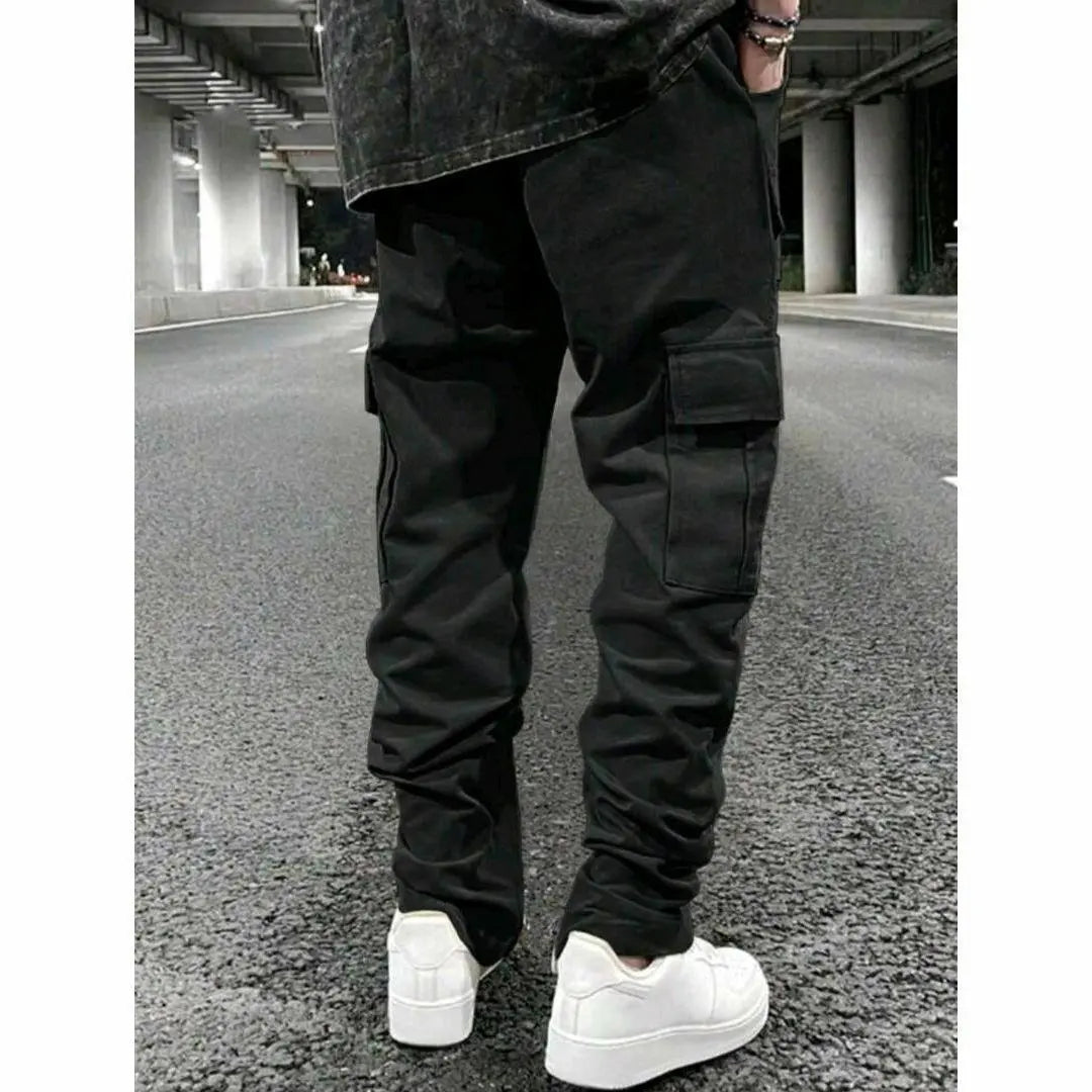 [JP-L] Men's Cargo Pants Black