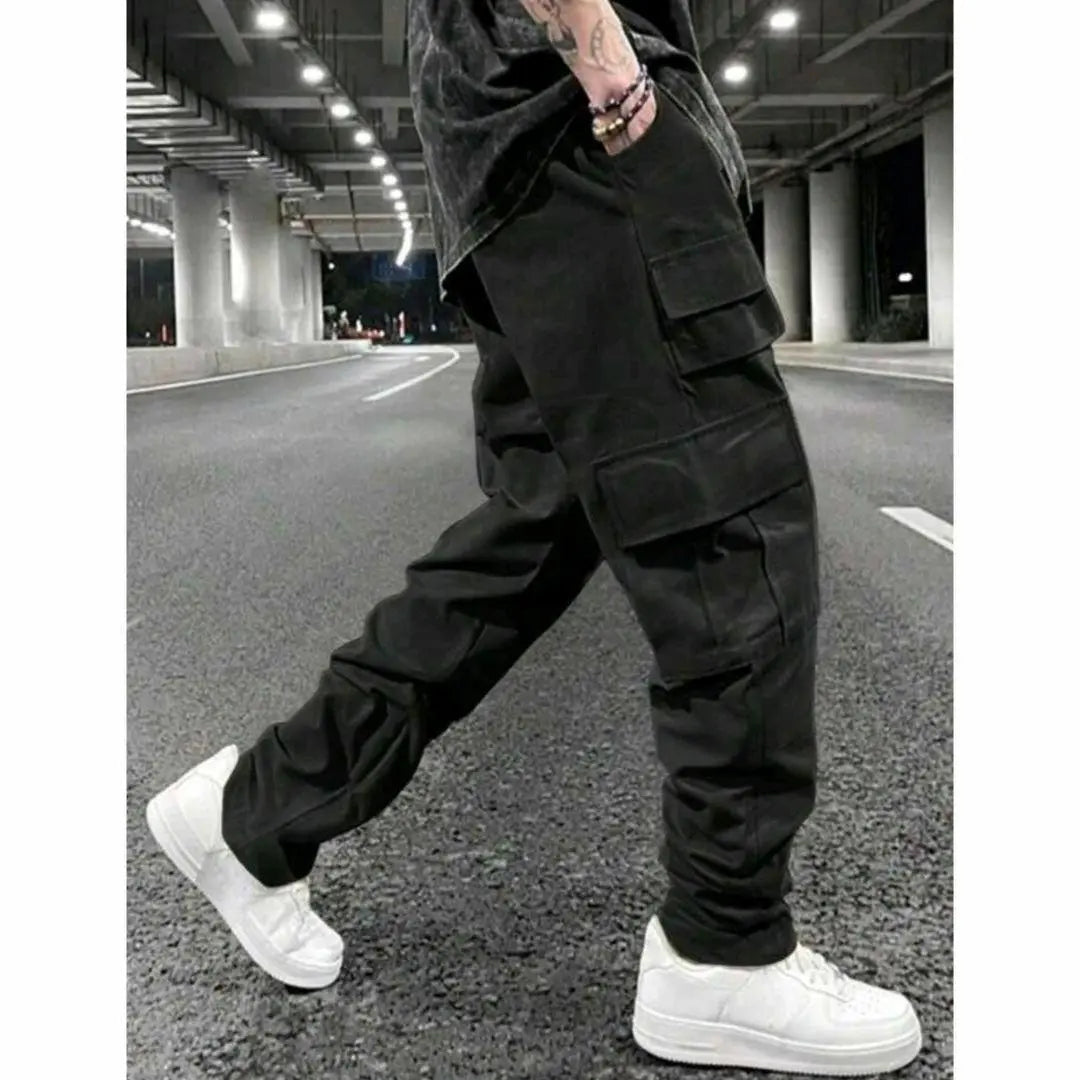 [JP-L] Men's Cargo Pants Black