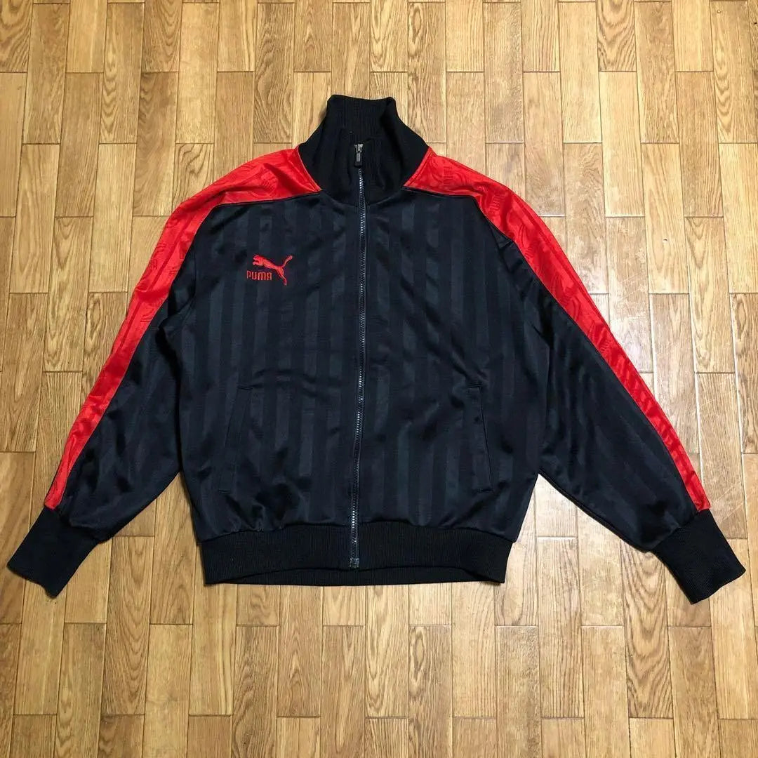 Made in Japan PUMA Track Jacket Jersey Red Black M Embroidered Soccer