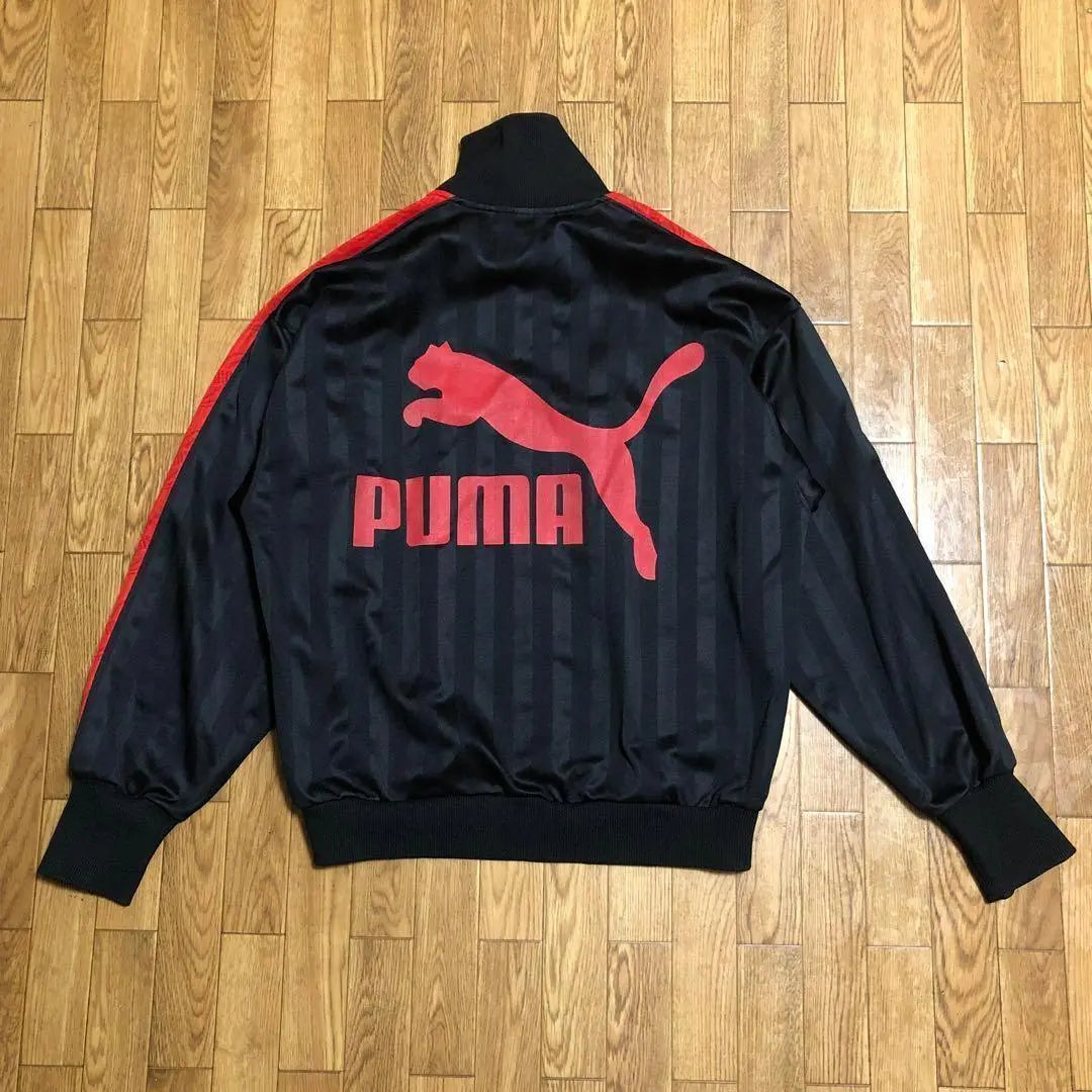 Made in Japan PUMA Track Jacket Jersey Red Black M Embroidered Soccer