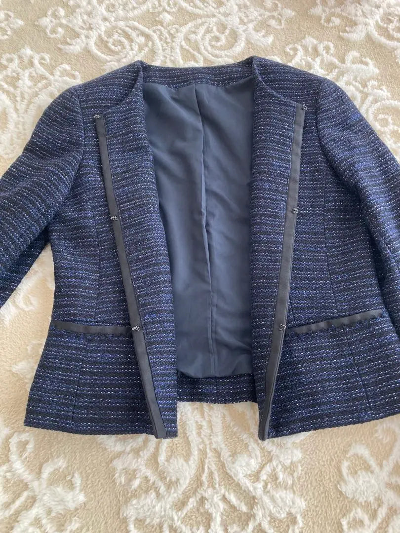 ★Good condition★ Mom's suit, ceremony, graduation, graduation, entrance, no collar, tweed