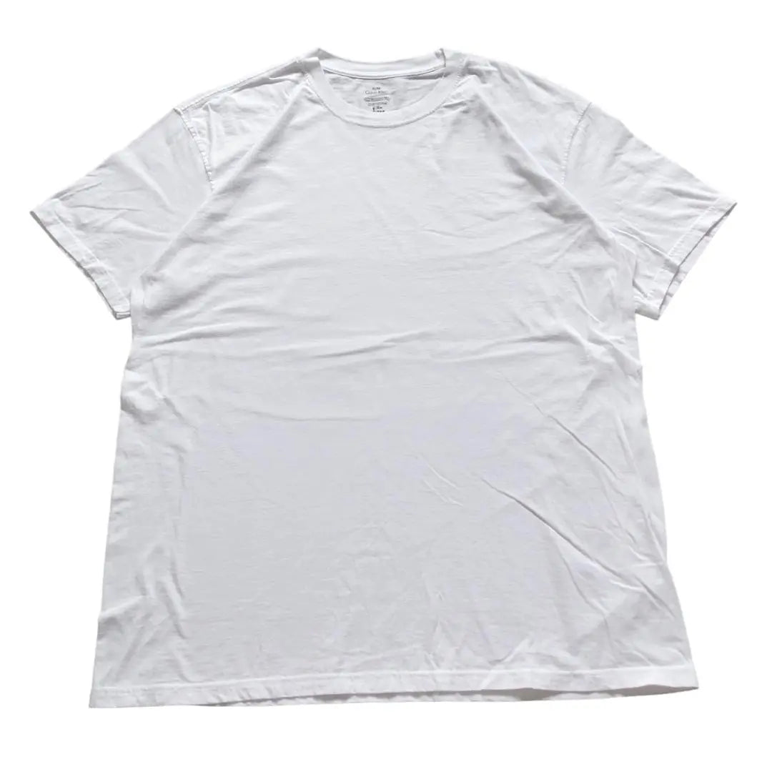 Camiseta de manga corta Calvin Klein de ropa vieja de EE. UU., ropa vieja de verano blanca lisa Q28