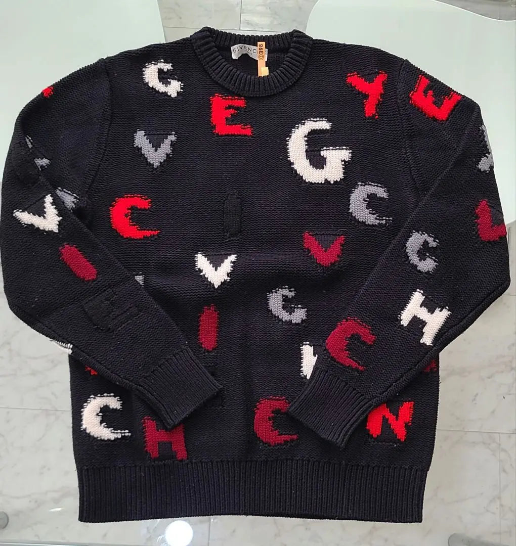 GIVENCHY Navy Knit Sweater with Logo