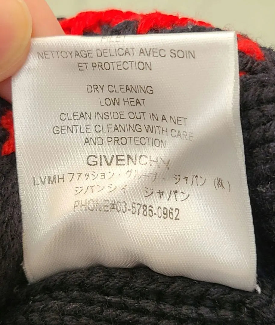 GIVENCHY Navy Knit Sweater with Logo