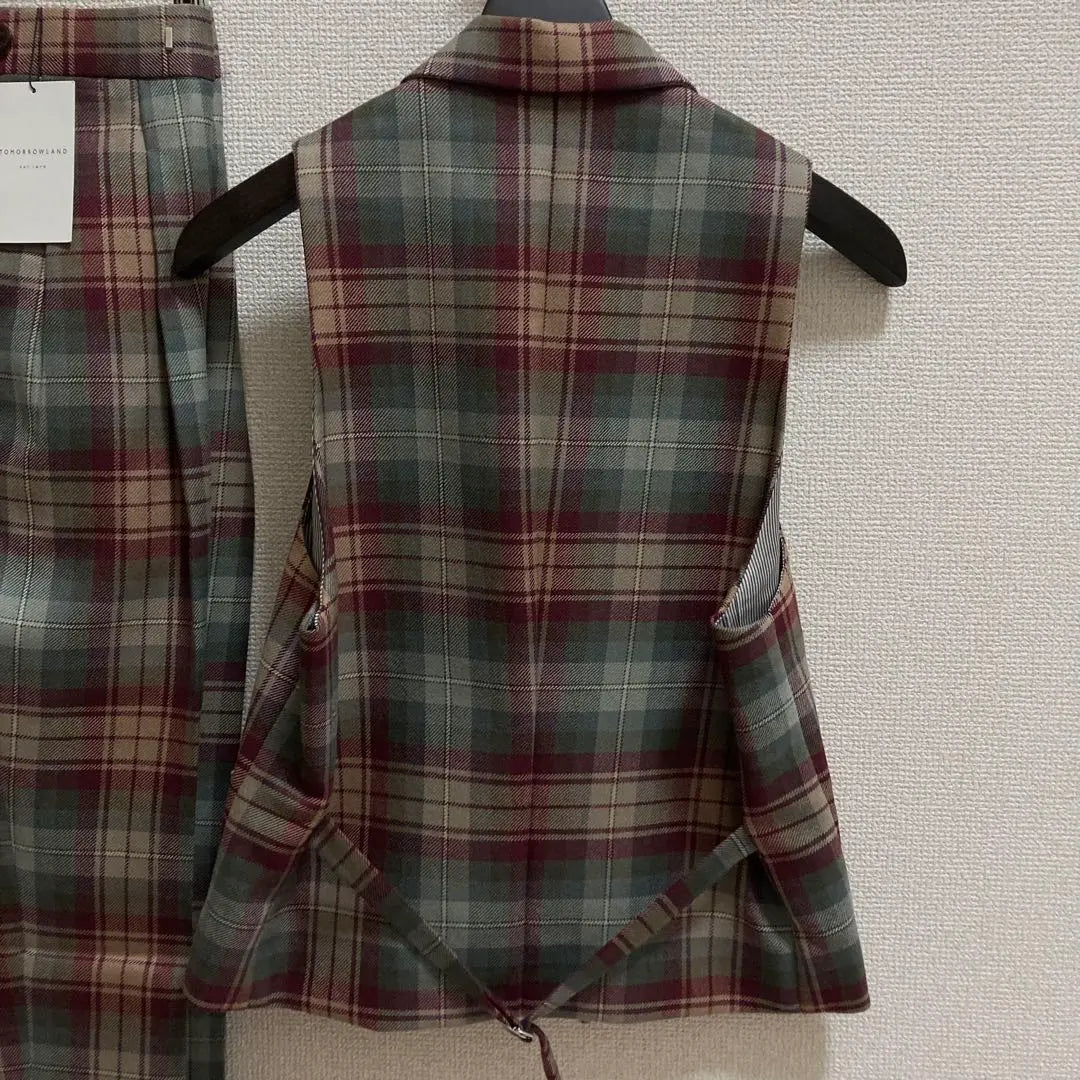 Trousers Gilet Setup Wool Rocaron Tartan Check 2