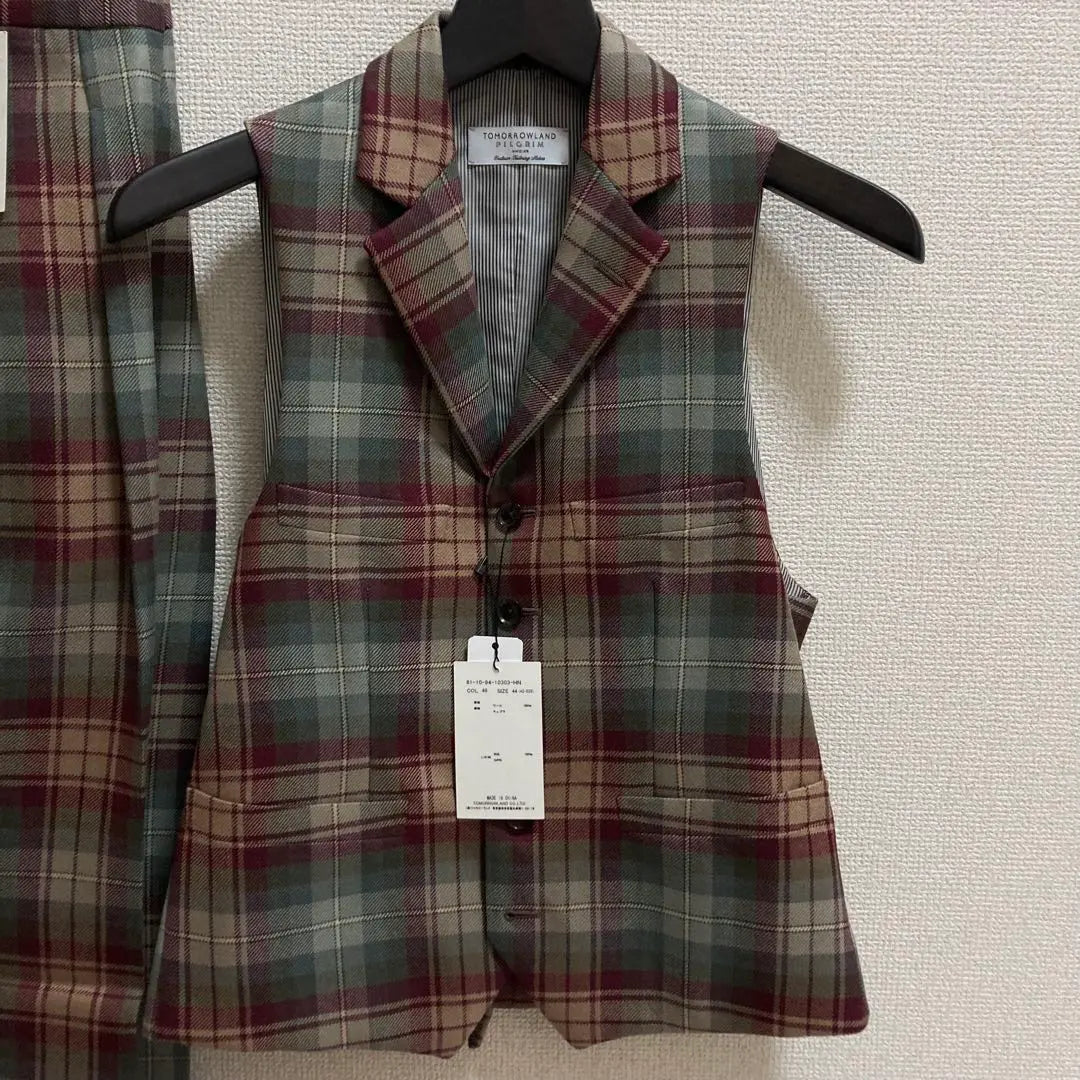 Trousers Gilet Setup Wool Rocaron Tartan Check 2