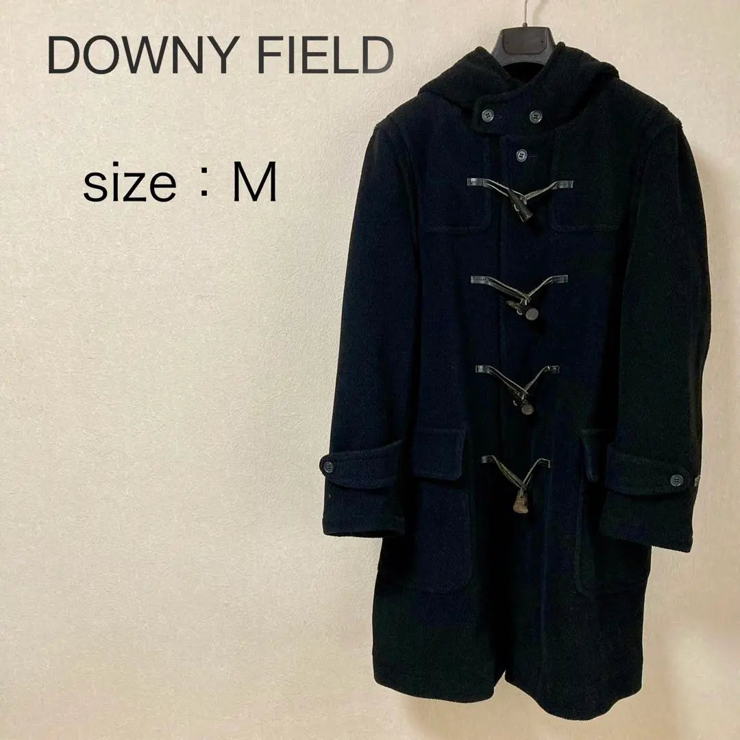 DOWNY FIELD MUSTACH Duffle Coat M Size Black