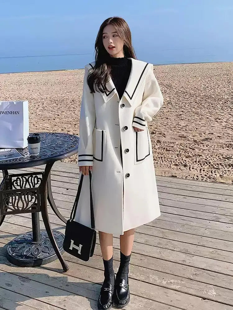 New Women's Big Collar Coat [590]