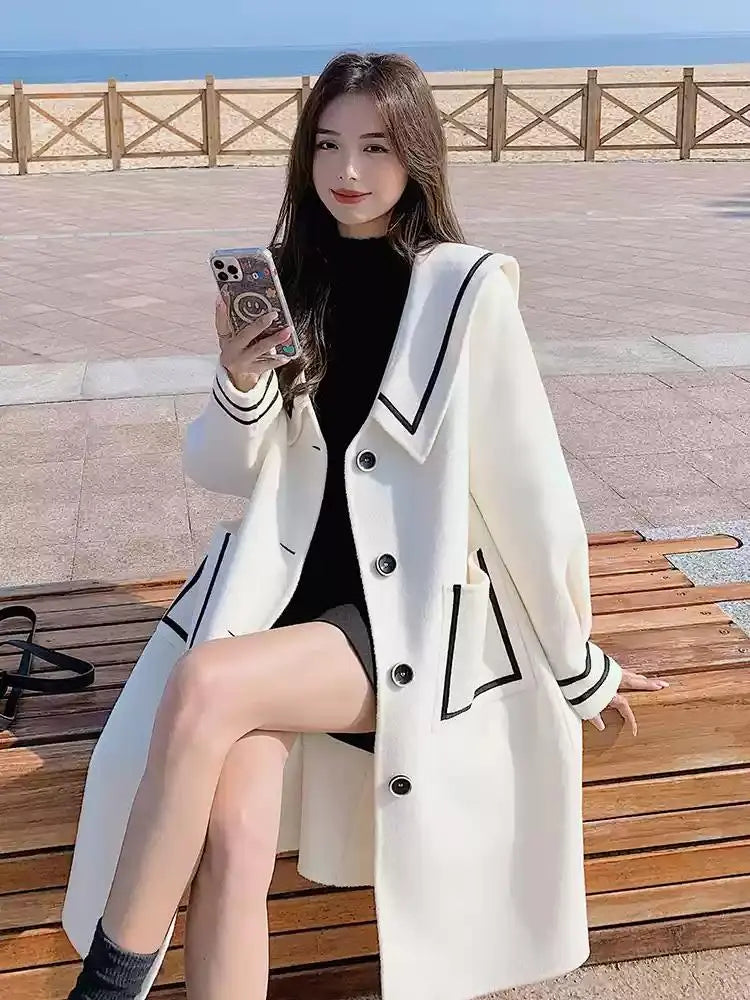 New Women's Big Collar Coat [590]